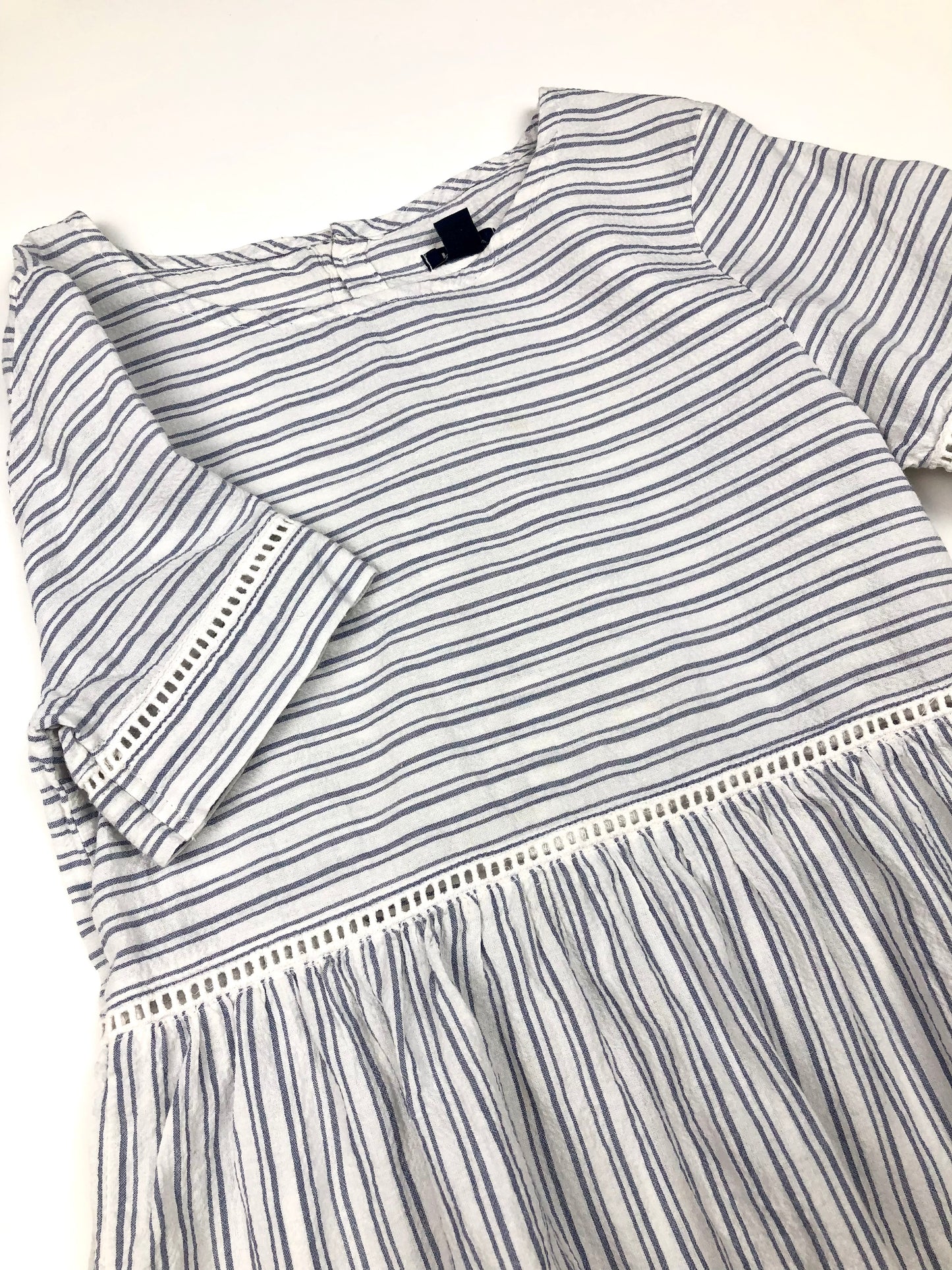 Blouse rayée blanche et bleue Kiabi 6 ans