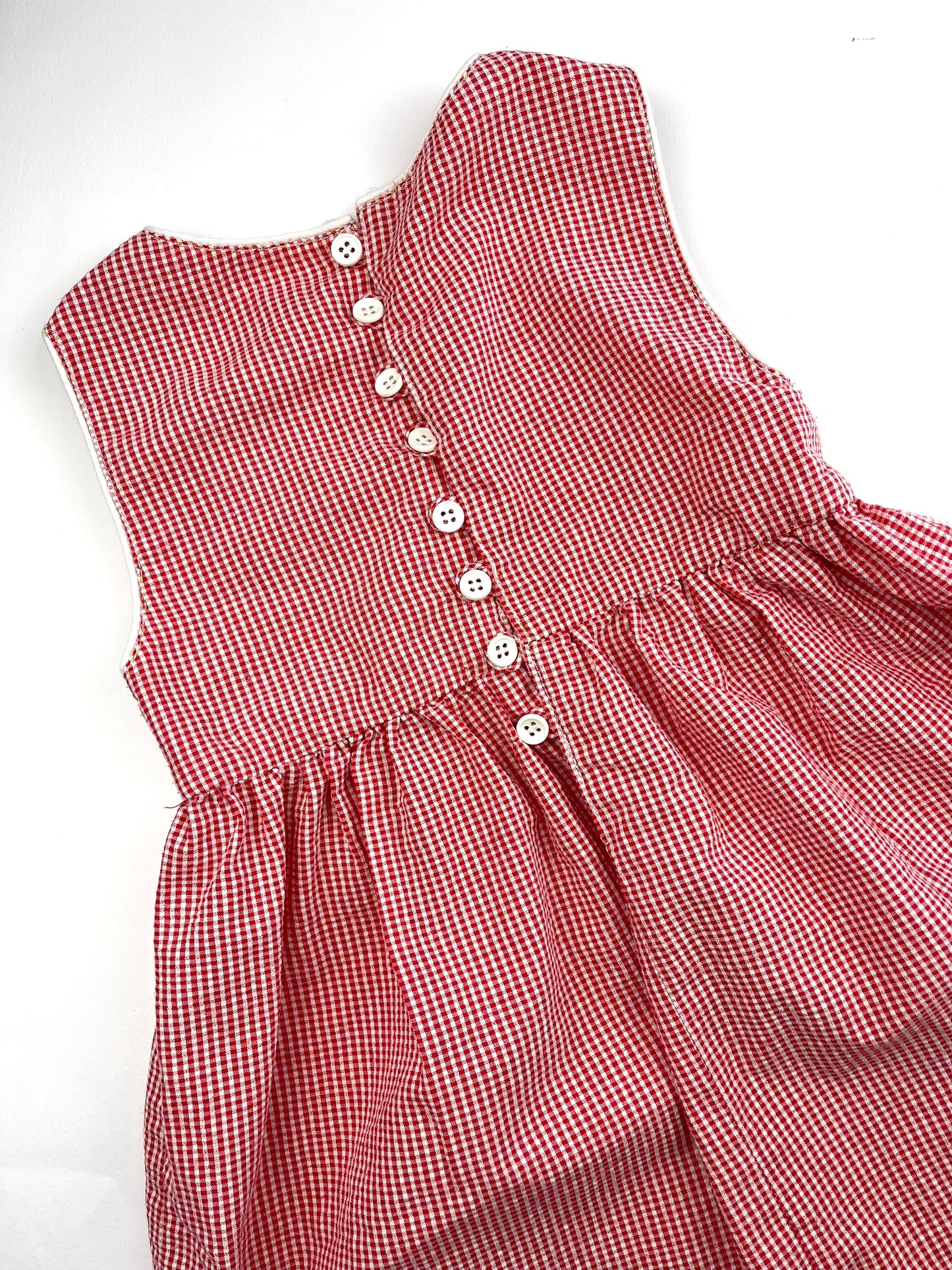 Robe en vichy rouge 2 ans