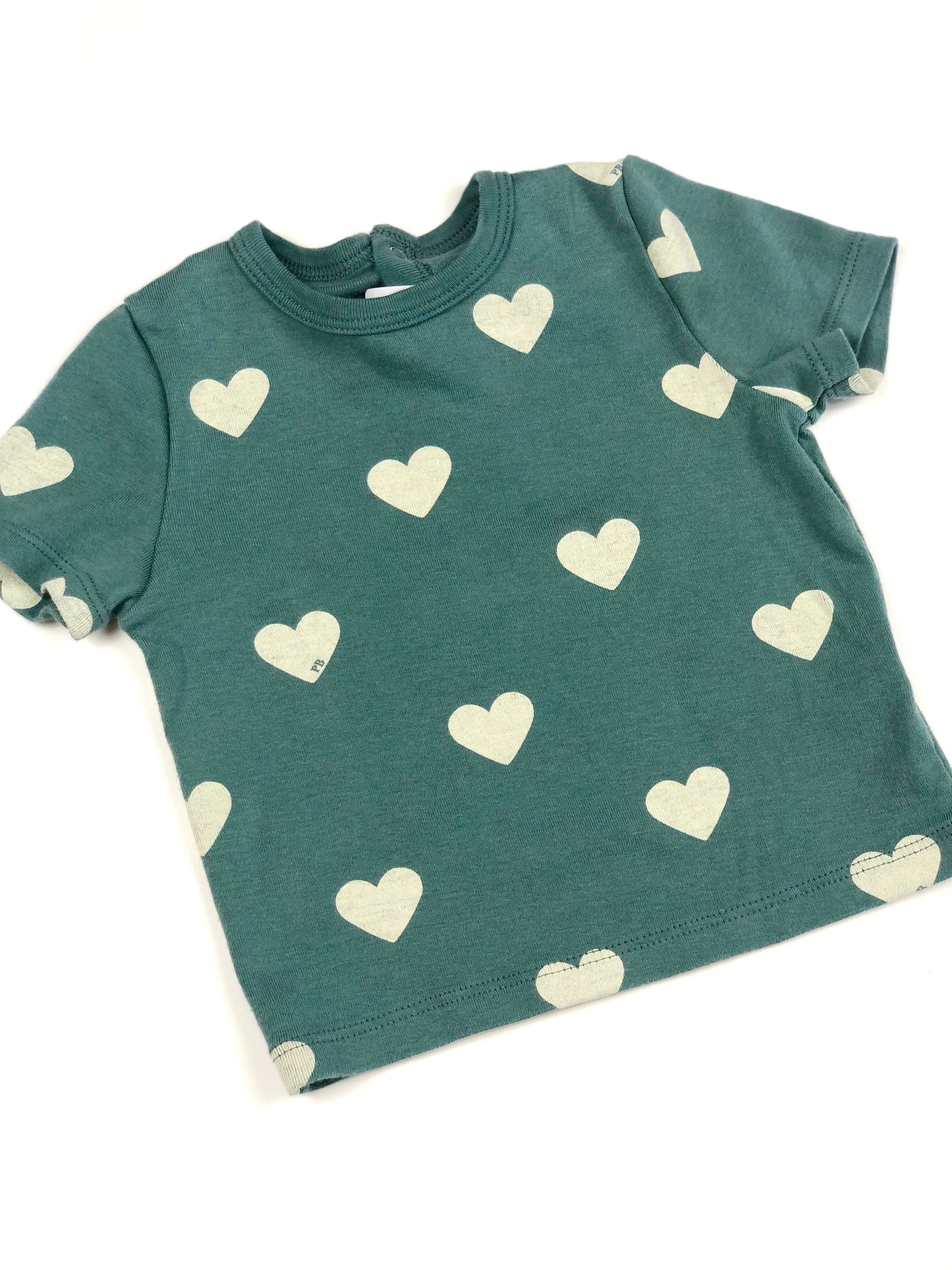T-shirt bleu à Coeur Petit Bateau 12 mois