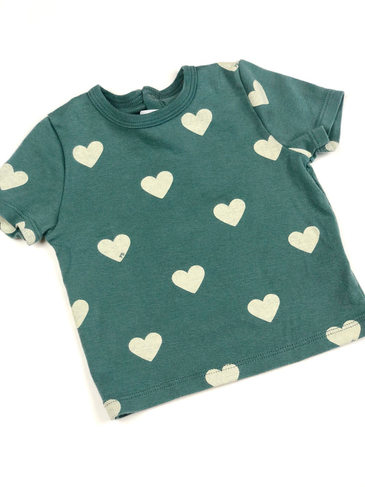 T-shirt bleu à Coeur Petit Bateau 12 mois