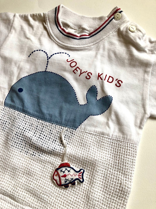 T-shirt baleine blanc 12 mois