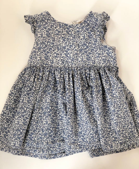 Robe à fleurs bleue et blanche H&M 9 mois