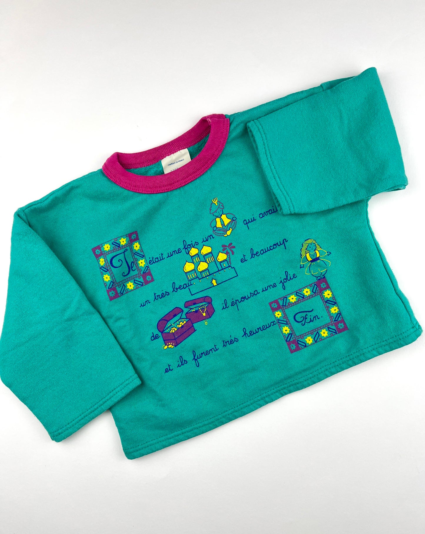 Pull vert vintage 3 ans