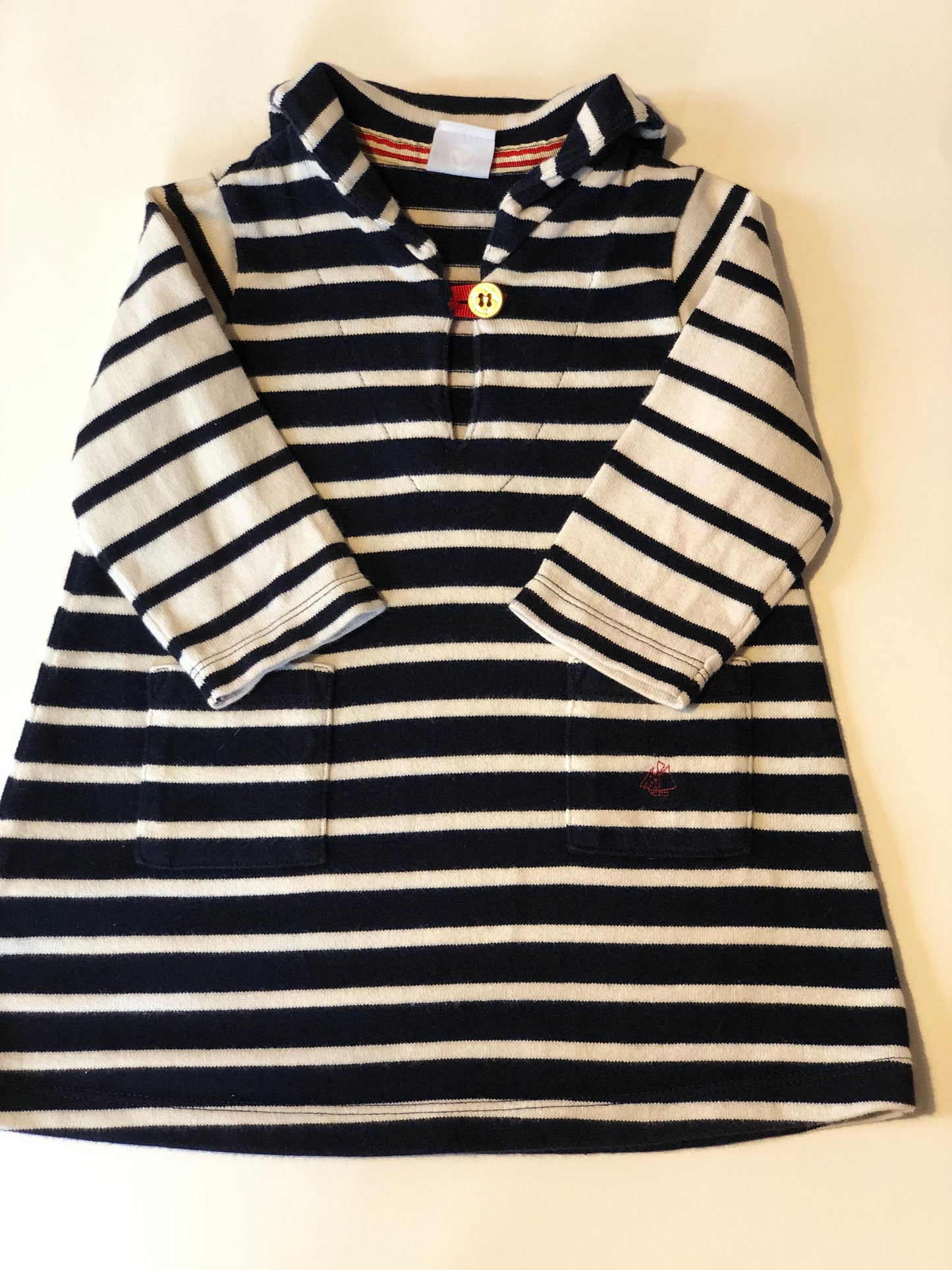 Robe marinière col marin Petit Bateau 12 mois