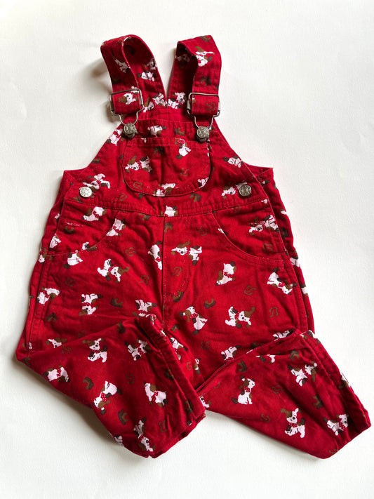 Salopette rouge vintage 9 mois