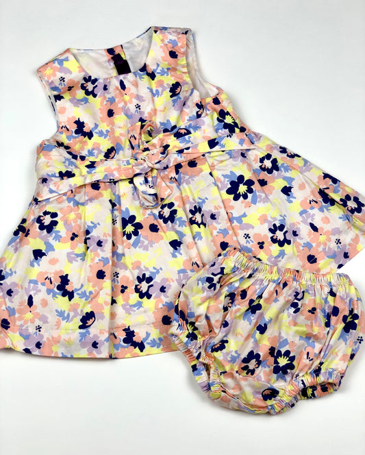 Robe + Bloomer à fleurs Sergent Major 3 mois