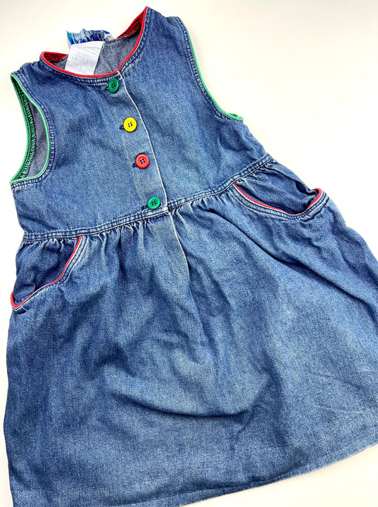 Robe en jeans vintage bleue 4 ans