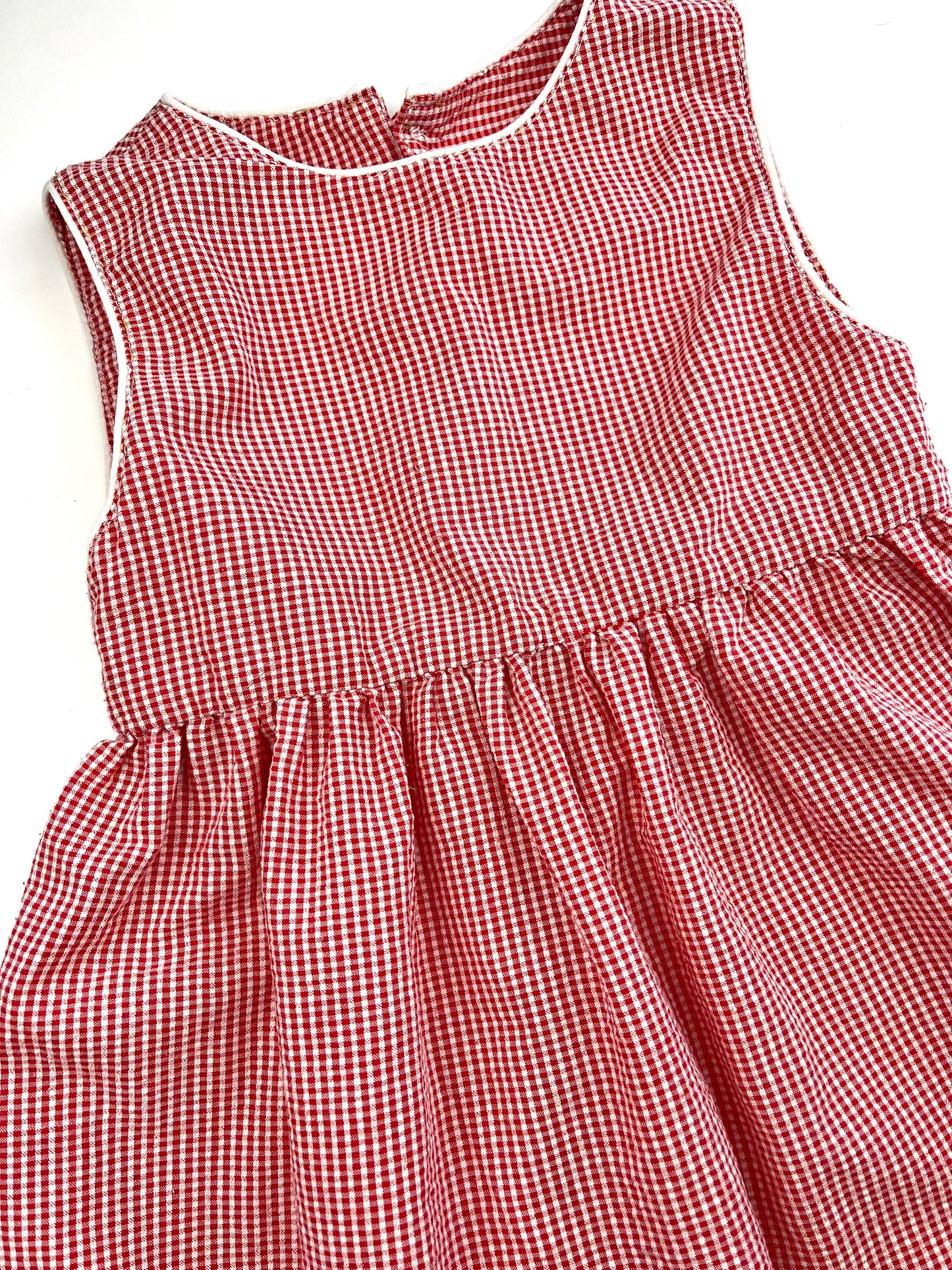 Robe en vichy rouge 2 ans