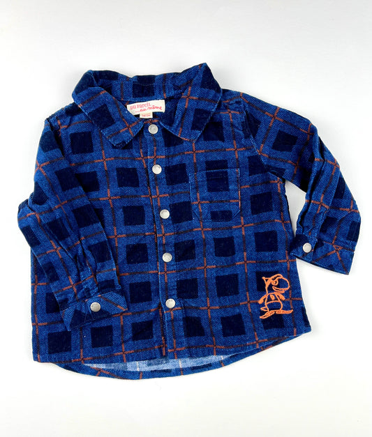 Chemise en velours à carreaux DPAM 6 mois