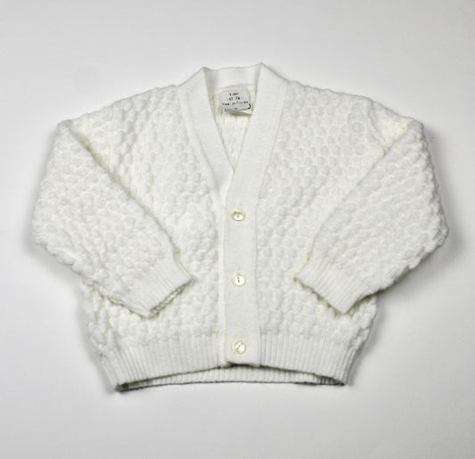 Gilet en mailles blanc vintage 12 mois
