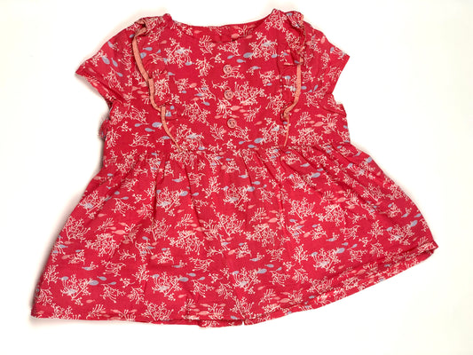 Blouse rose motifs poissons Sergent Major 9 mois