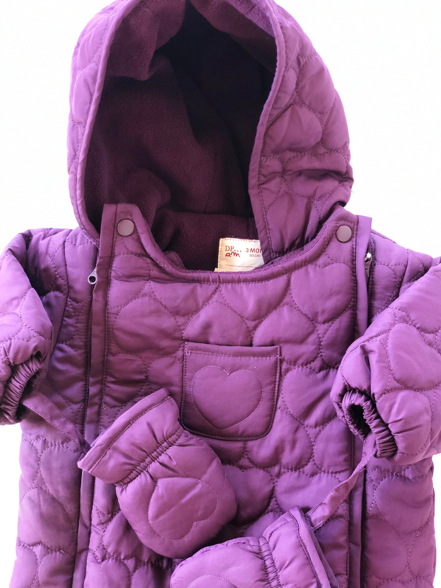 Combinaison pilote hiver violette Du Pareil Au Même taille 3 mois