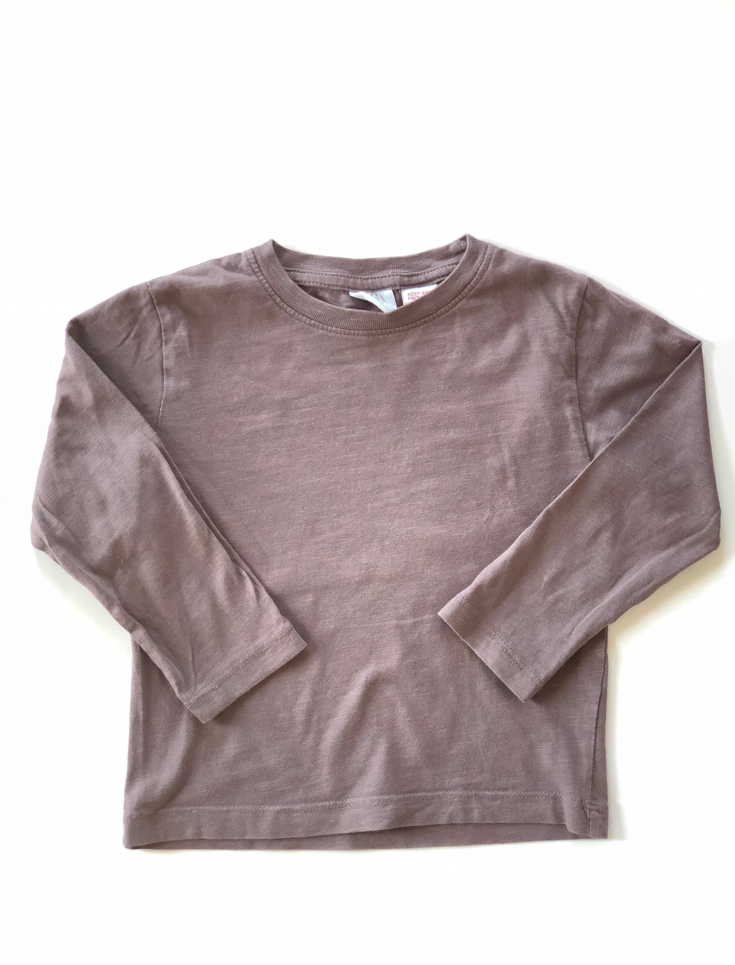 T-shirt manches longues violet Zara 2-3 ans