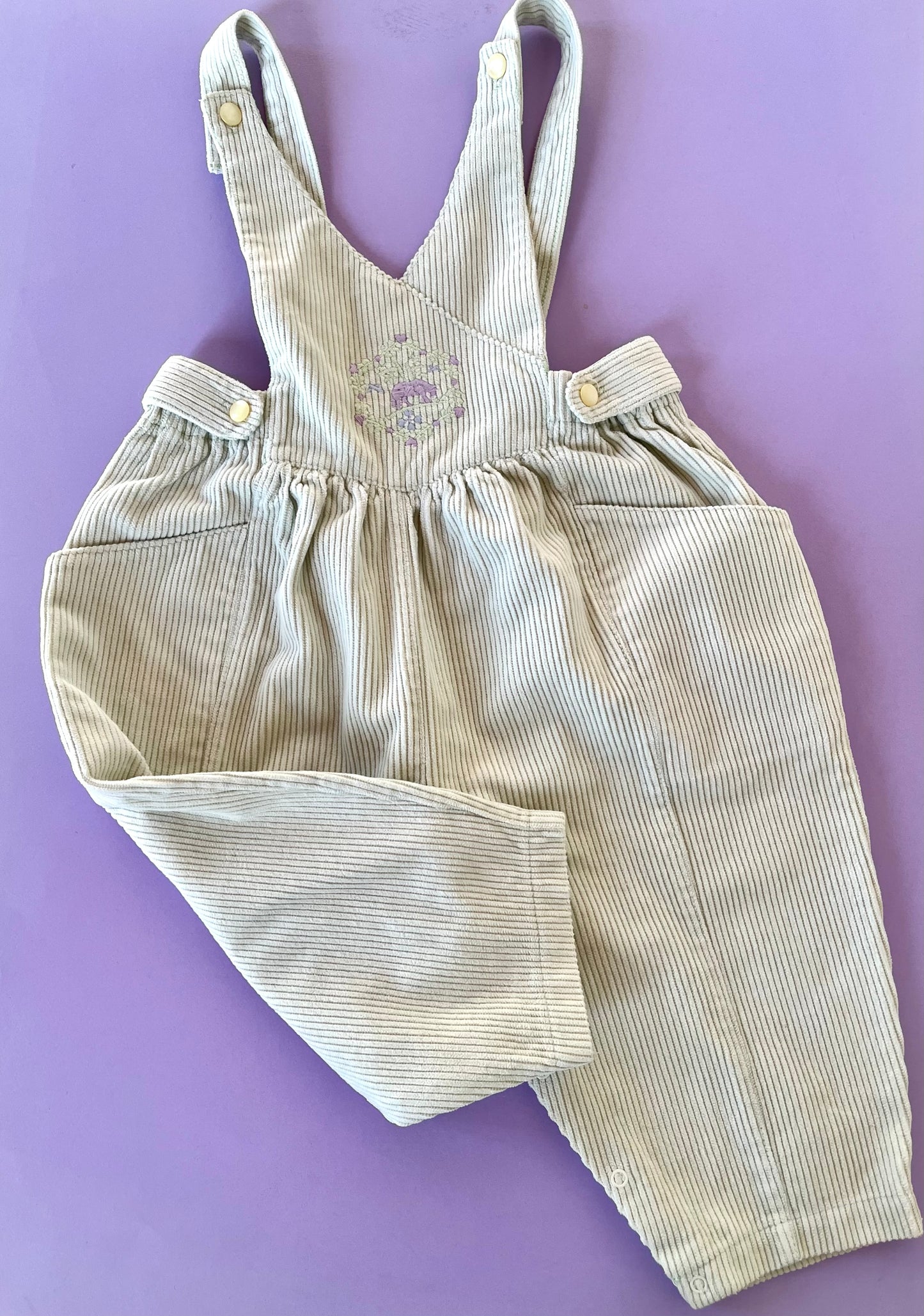 Salopette en velours côtelé vintage Absorba 18 mois