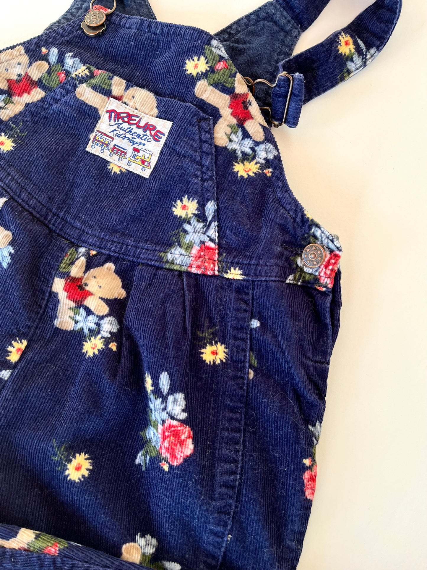 Salopette vintage bleue Tirelire 18 mois