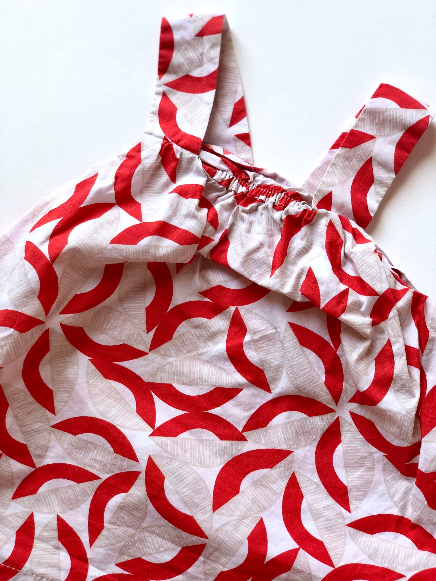 Robe à motifs blanc et rouge Obaïbi 12 mois