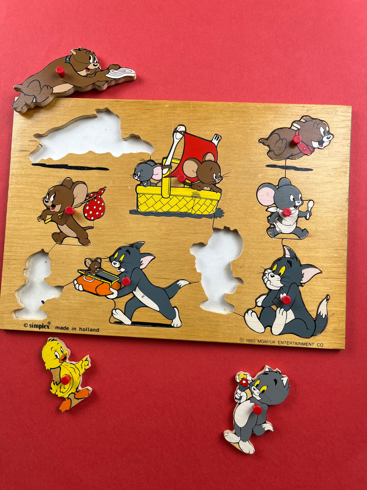 Puzzle bois Tom & Jerry Simplex 1985