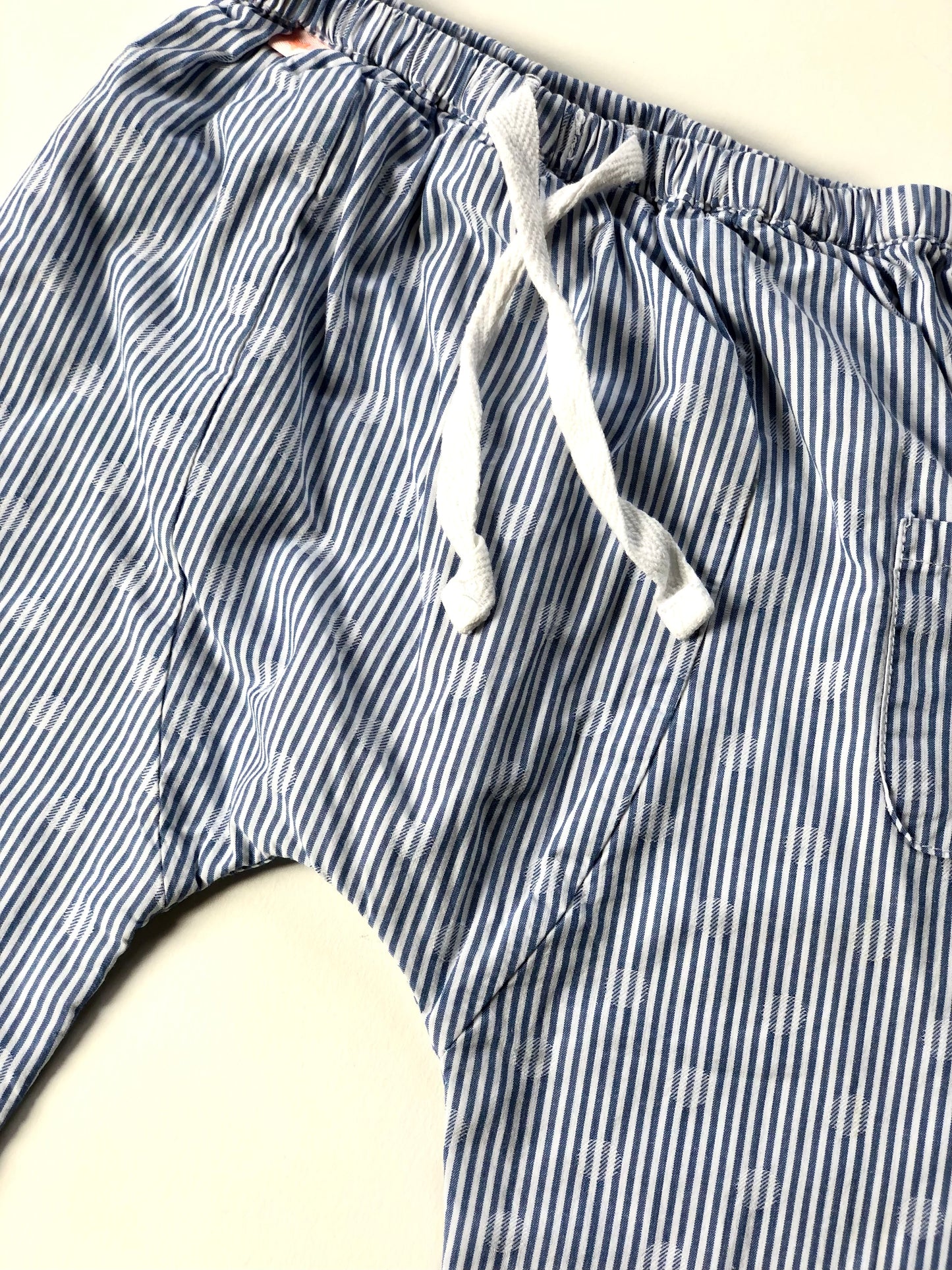 Pantalon rayé bleu et blanc à pois Tape à l’oeil 3 mois