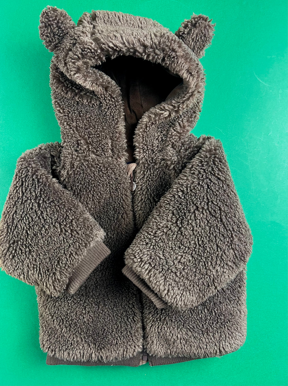 Manteau à poils marron Kiabi 12 mois