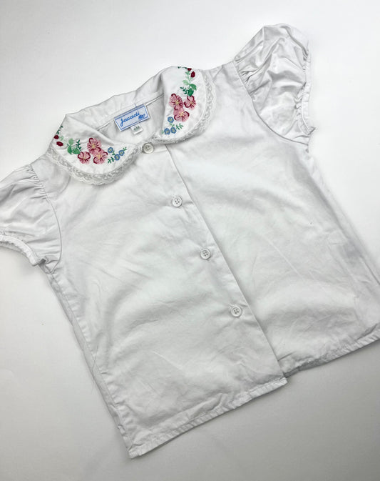 Chemisier blanc vintage Jacadi 6 mois