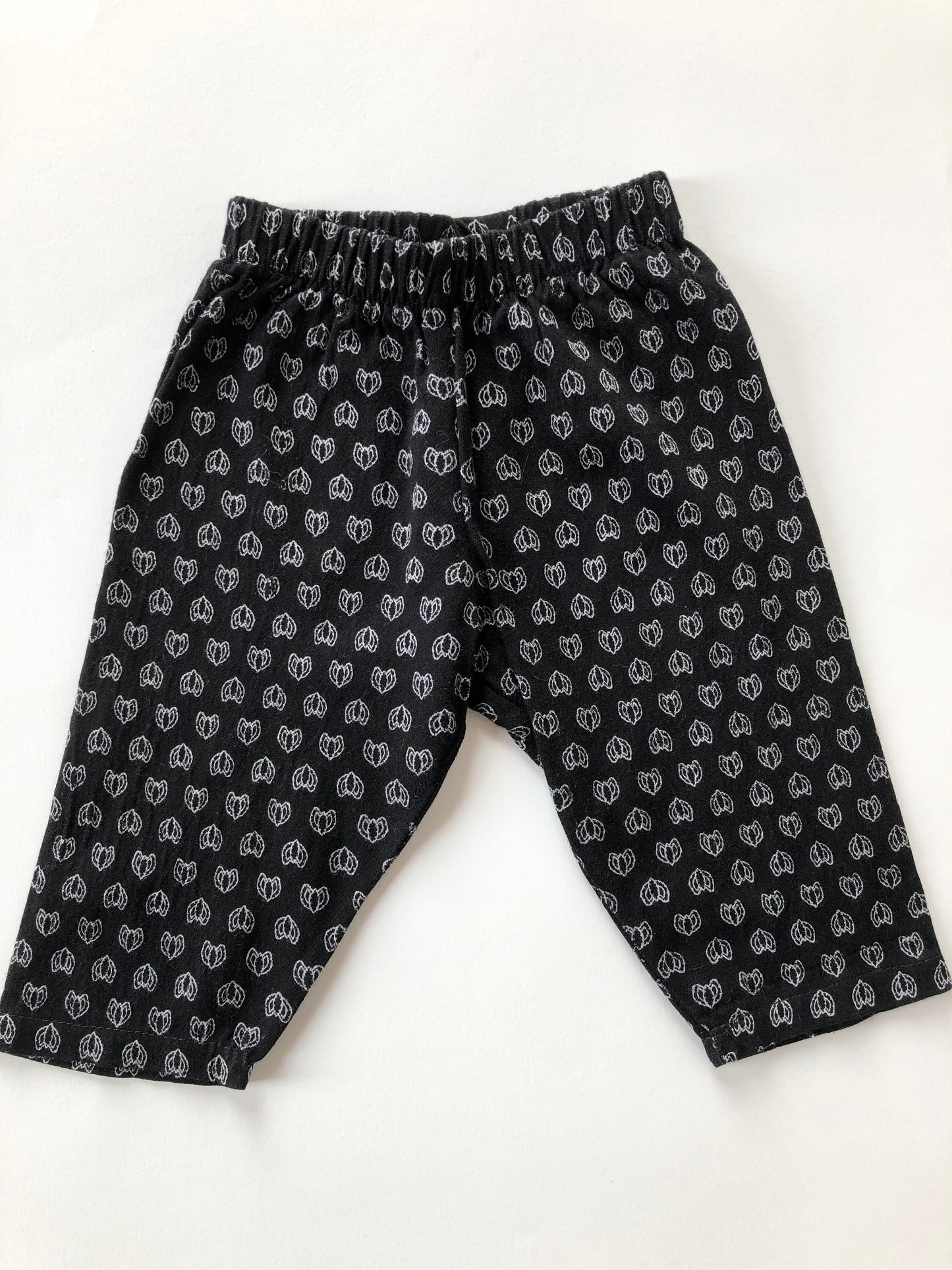 Pantalon à motifs noir et blanc vintage 6 mois