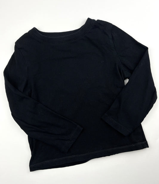 T-shirt manches longues noir Kiabi 3 ans