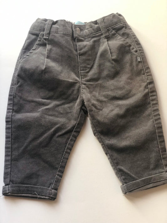 Pantalon en velours gris Obaïbi 6 mois