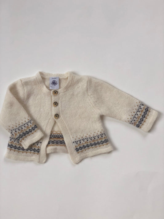 Gilet en mailles blanc Petit Bateau 6 mois