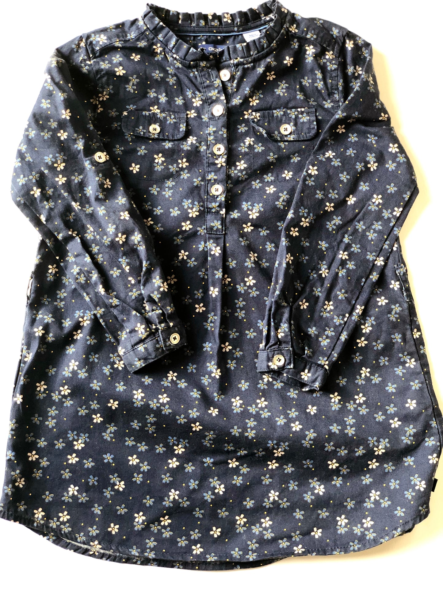 Robe à fleurs bleu Okaïdi 5 ans