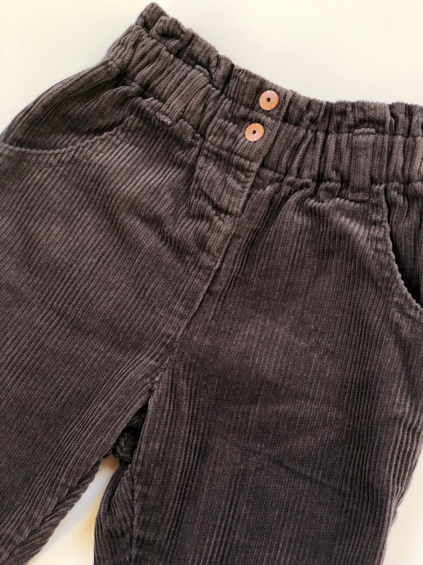 Pantalon velours côtelé gris Kiabi 18 mois