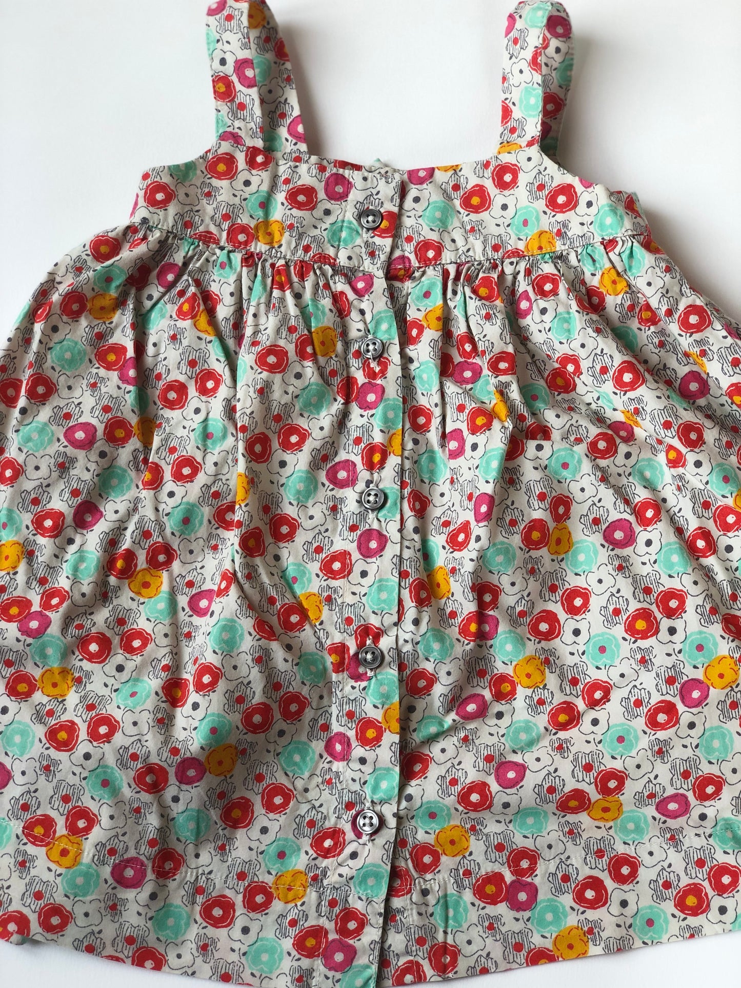 Robe à bretelles à fleurs Petit Bateau 18 mois