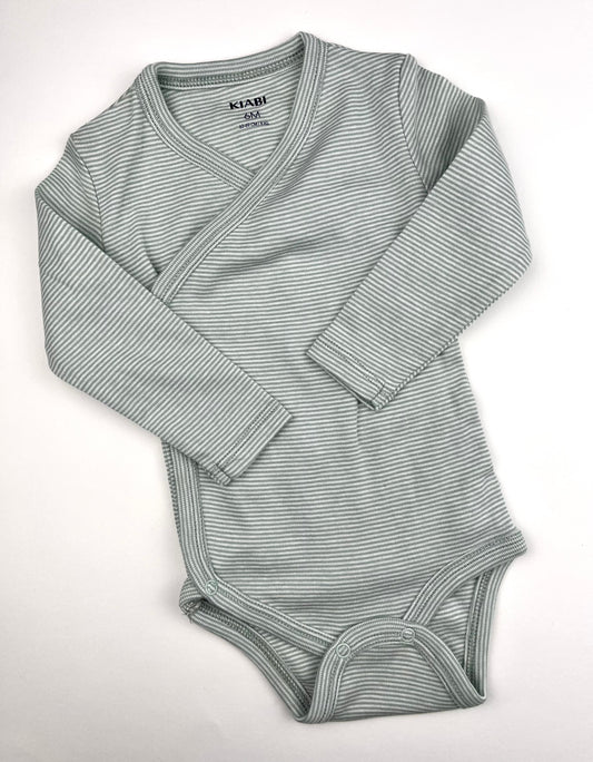 Body rayé vert Kiabi 6 mois
