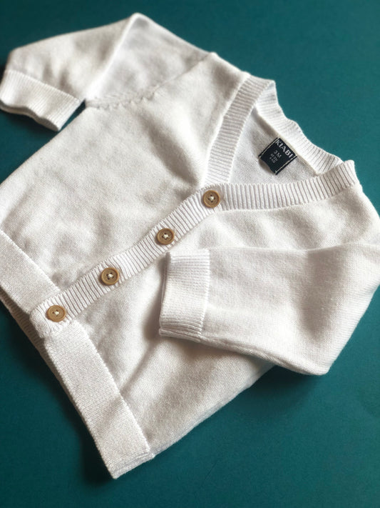Gilet blanc Kiabi 3 mois