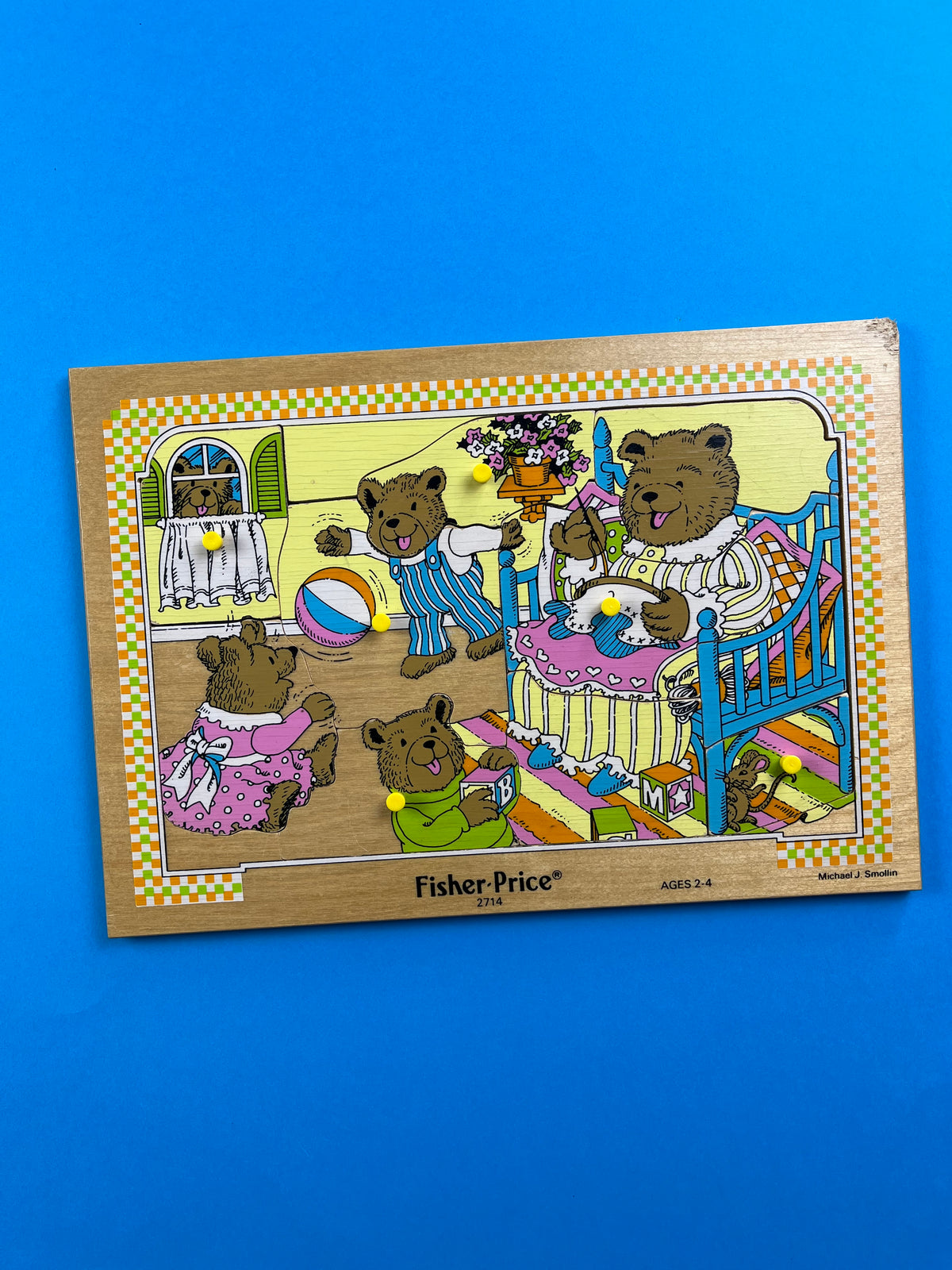 Puzzle en bois vintage Fisher-Price