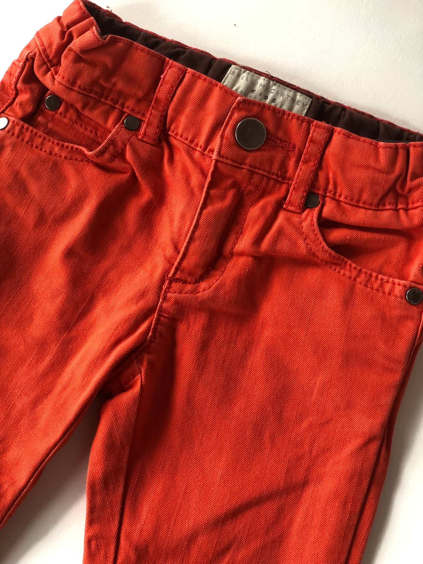 Jeans orange Stella McCartney 2 ans