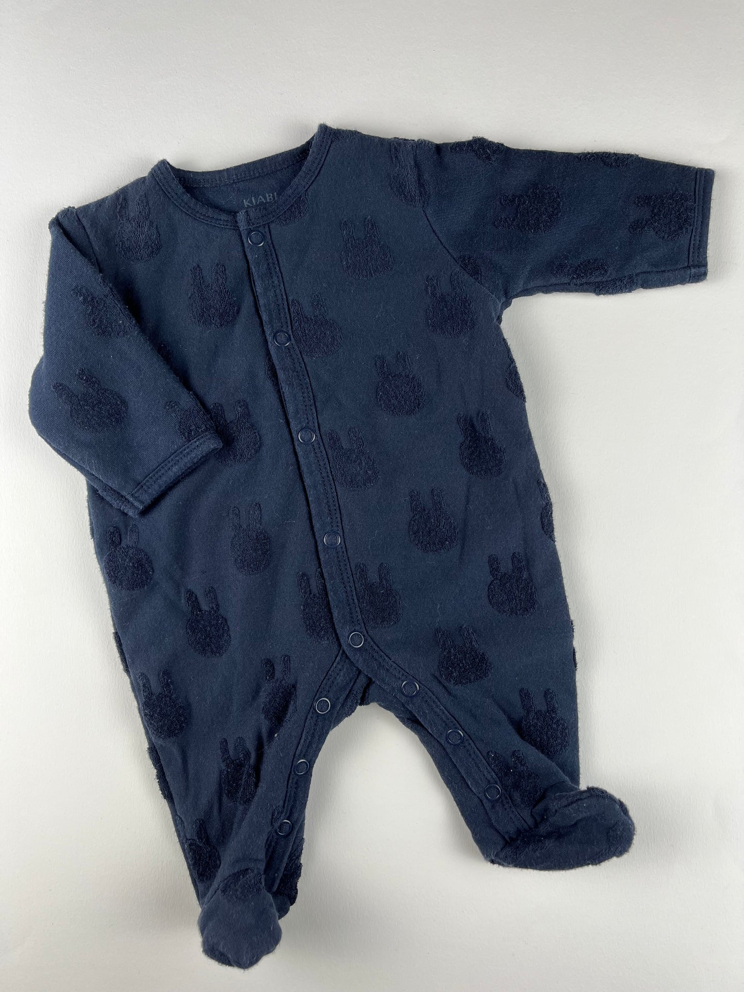 Pyjama bleu motifs lapins Kiabi 1 mois