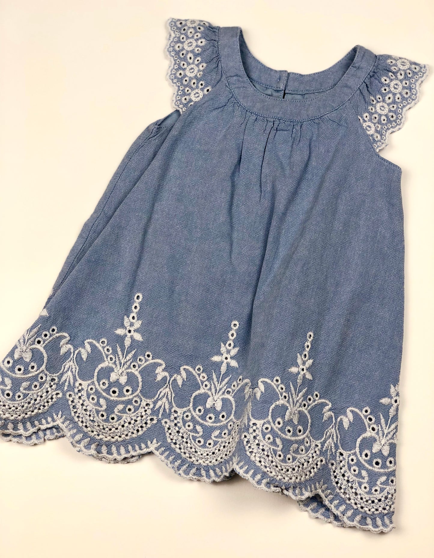 Robe bleue brodée Early Days 9 mois