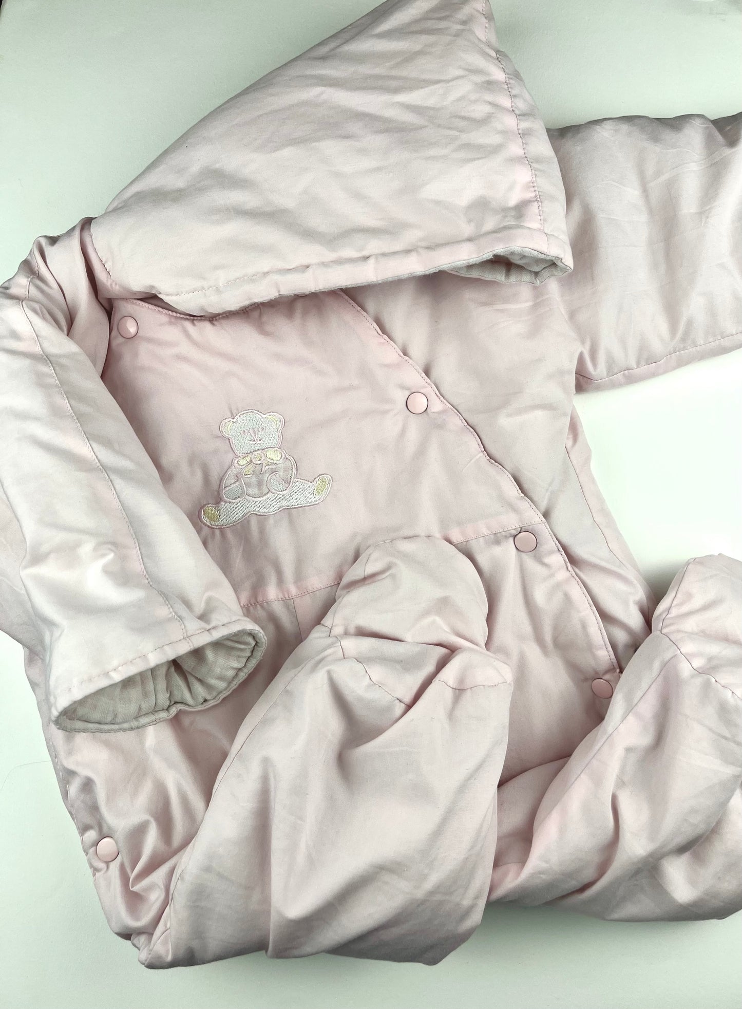 Combinaison pilote rose pâle vintage L’Enfant Do 12 mois
