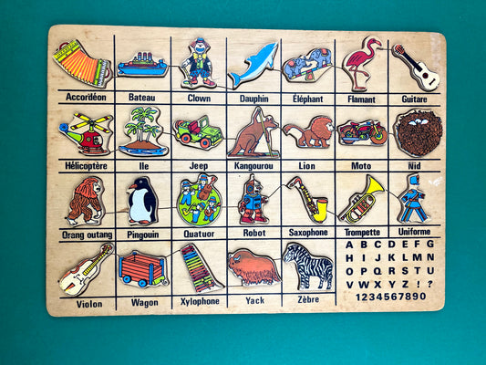 Puzzle en bois vintage