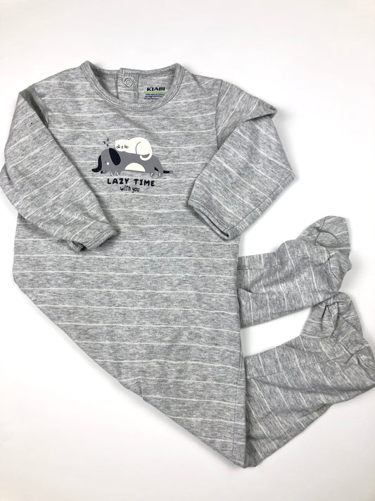 Pyjama « dors bien » gris Kiabi 18 mois