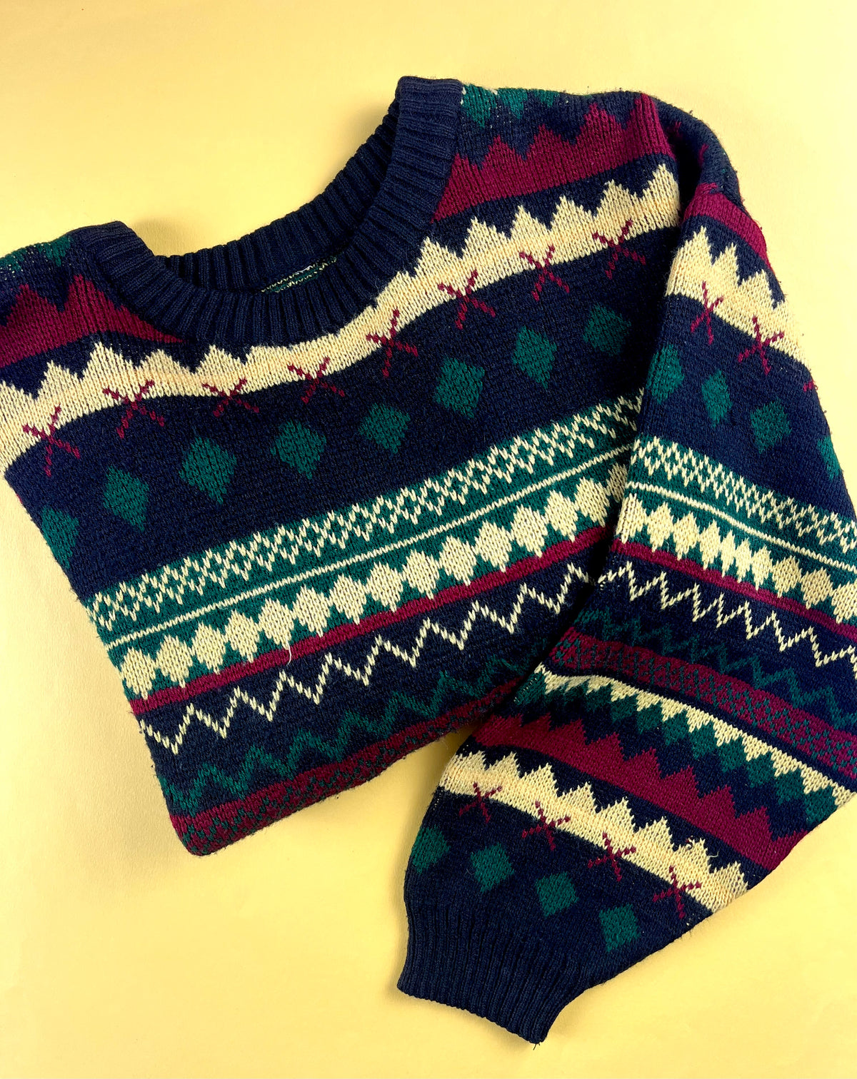 Pull en mailles vintage 12/14 ans
