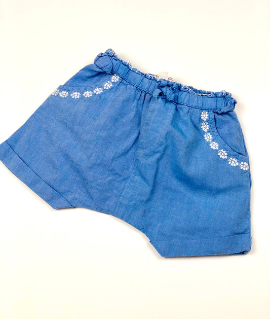 Short brodé bleu Du Pareil Au Même 3 mois