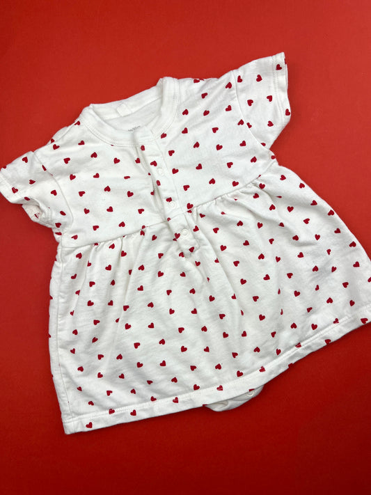 Robe motifs cœurs Petit Bateau 3 mois
