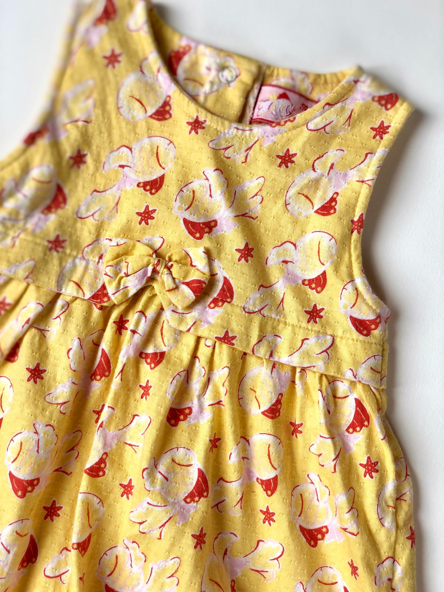 Robe jaunes motif poissons vintage Mini Adélie 6 mois