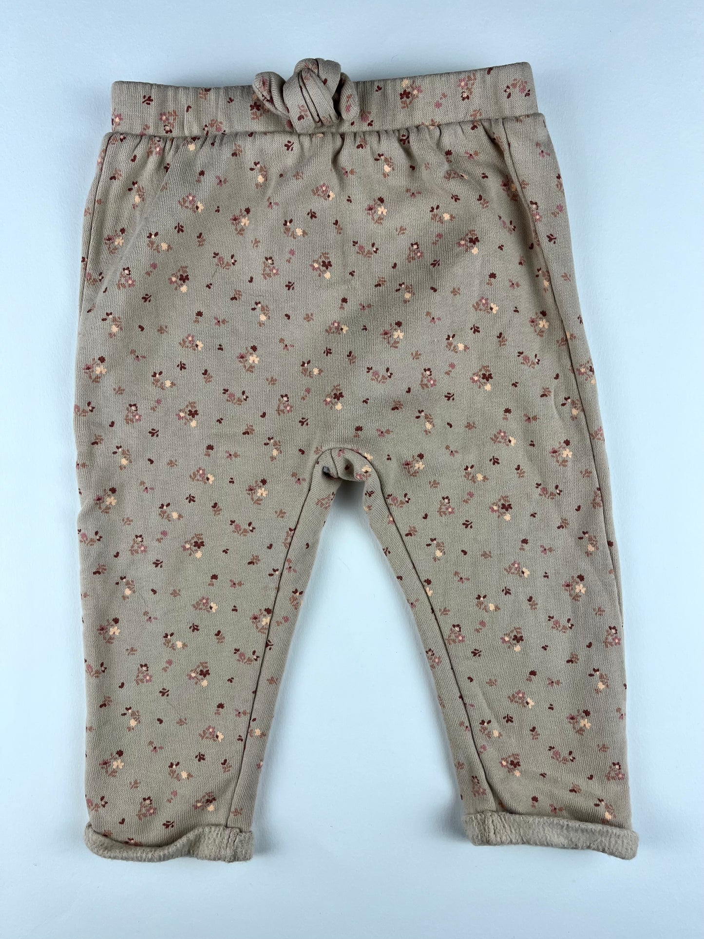 Legging beige à fleurs Kiabi 18 mois