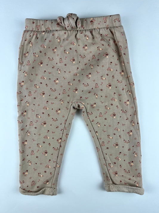 Legging beige à fleurs Kiabi 18 mois