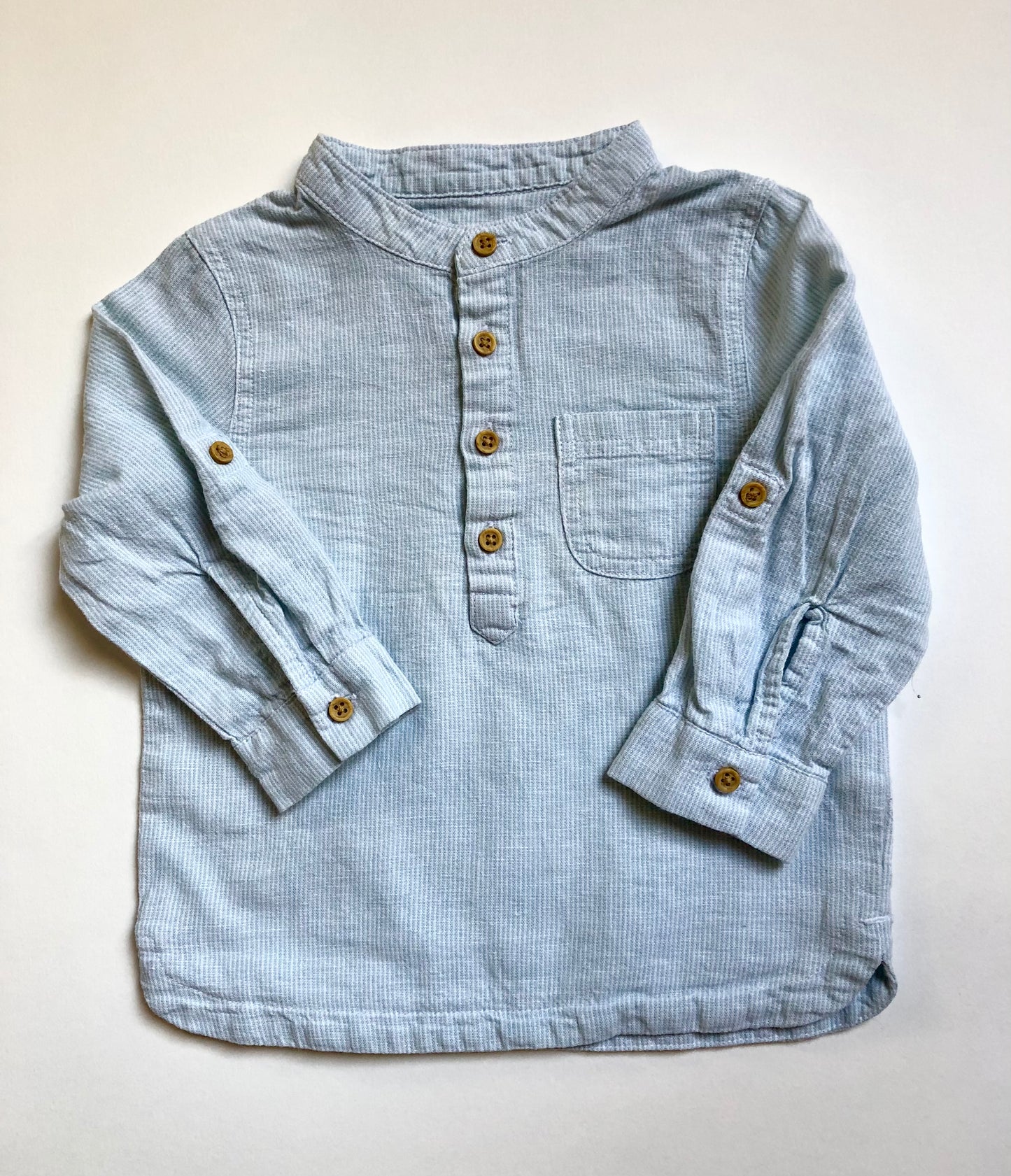 Chemise rayée bleue Kiabi 12 mois
