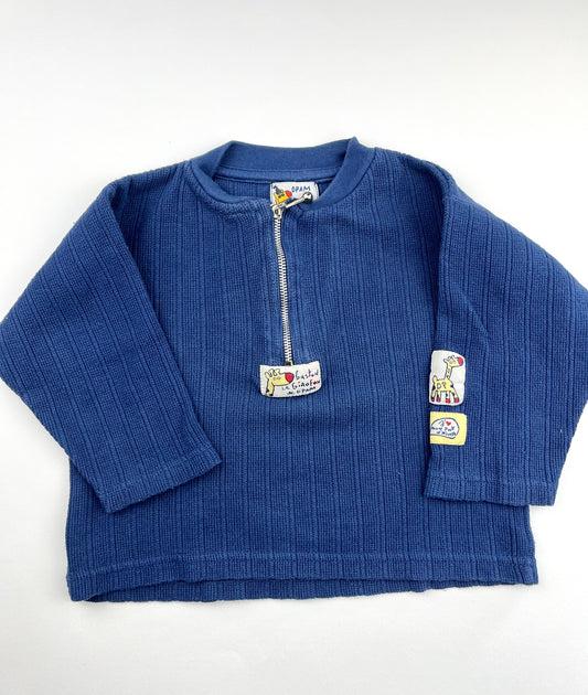 Pull fin bleu vintage DPAM 12 mois