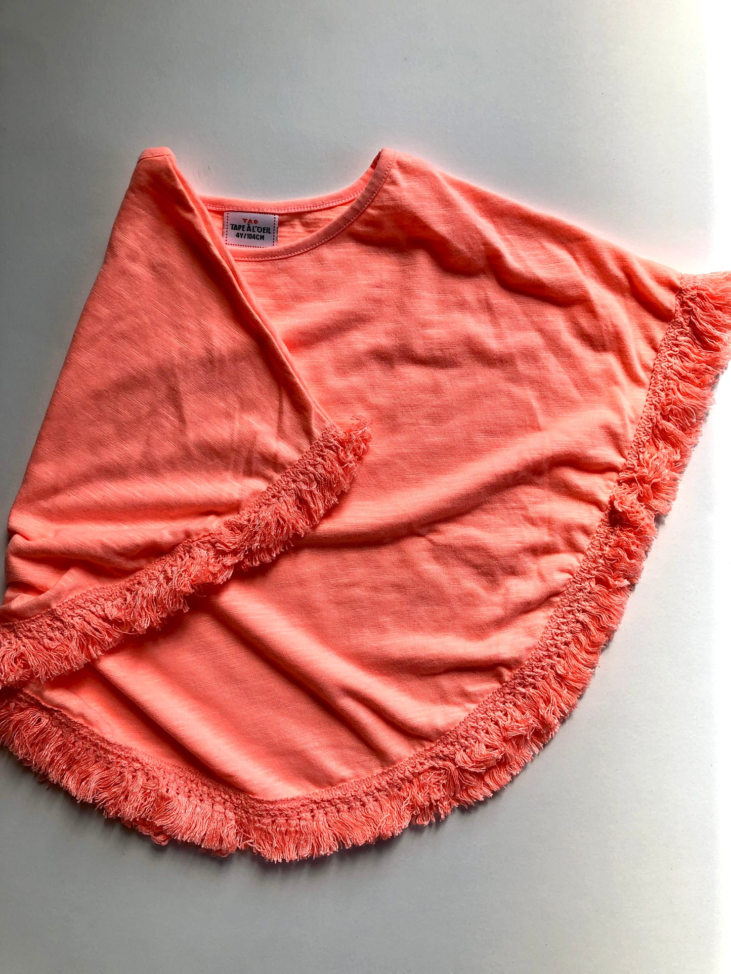 T-shirt poncho corail Tape à l’oeil 4 ans