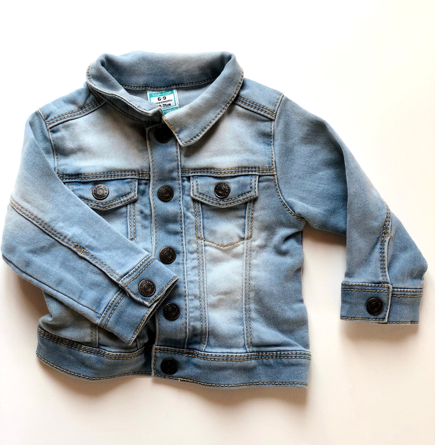 Veste en jeans bleue Top Top 6-9 mois